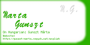 marta gunszt business card